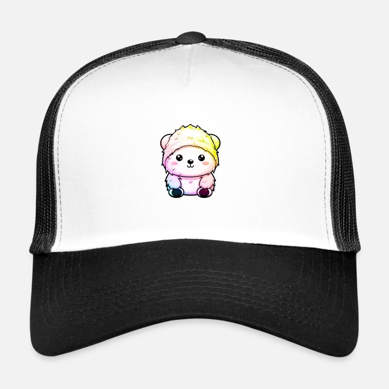 Polar Bear Winter Polar Bear Animal Comic Trucker Cap