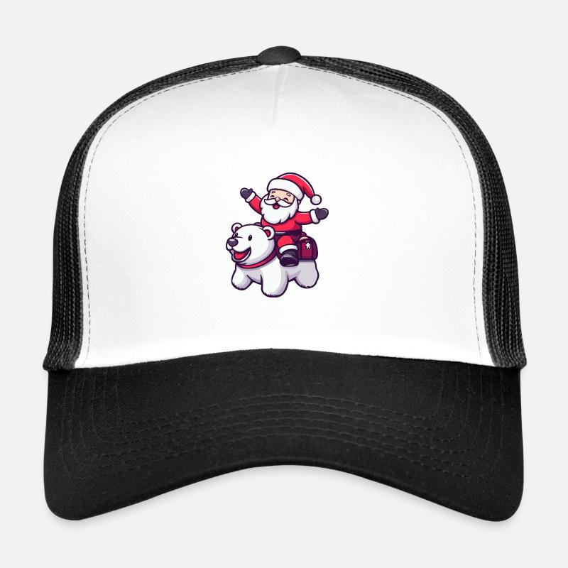 Polar Bear Santa Claus Trucker Cap