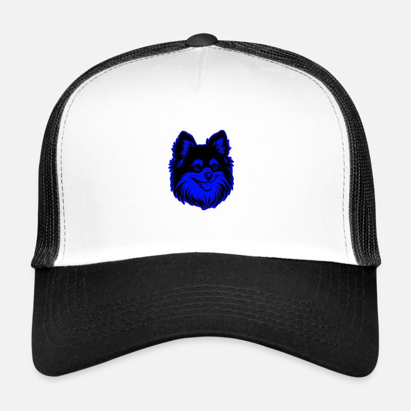 Portrait d’animal de chien de Poméranie Casquette trucker 