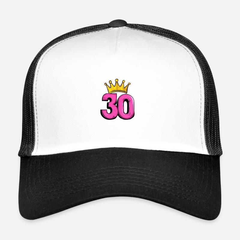 30 Zahl Krone Trucker Cap