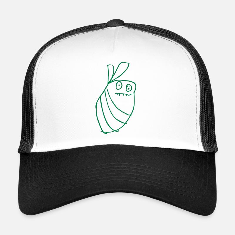 Monster-Biene - Trucker Cap - Weiß/Schwarz