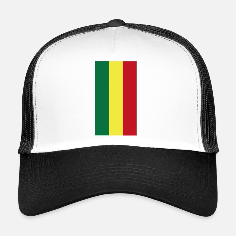 Rasta - Casquette trucker  - blanc/noir