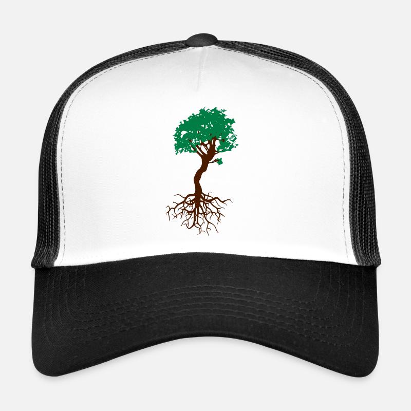 Bonsai tree with roots arborvitae live tree Trucker Cap