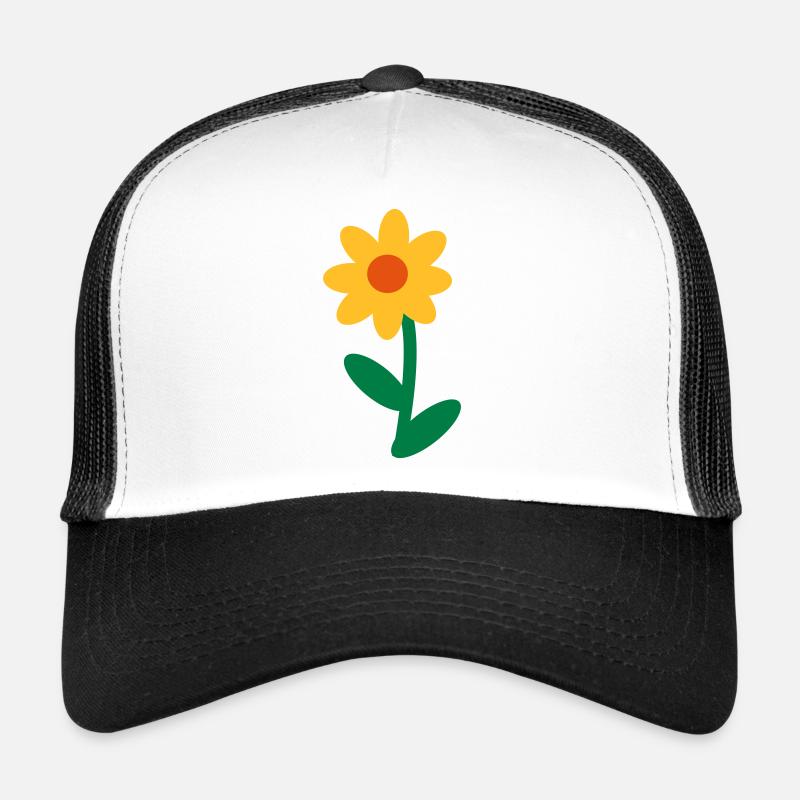 Blume - Trucker Cap - Weiß/Schwarz