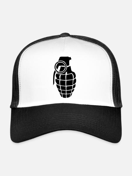 garnet grenade granada granata 811 - Trucker Cap - white/black - Front