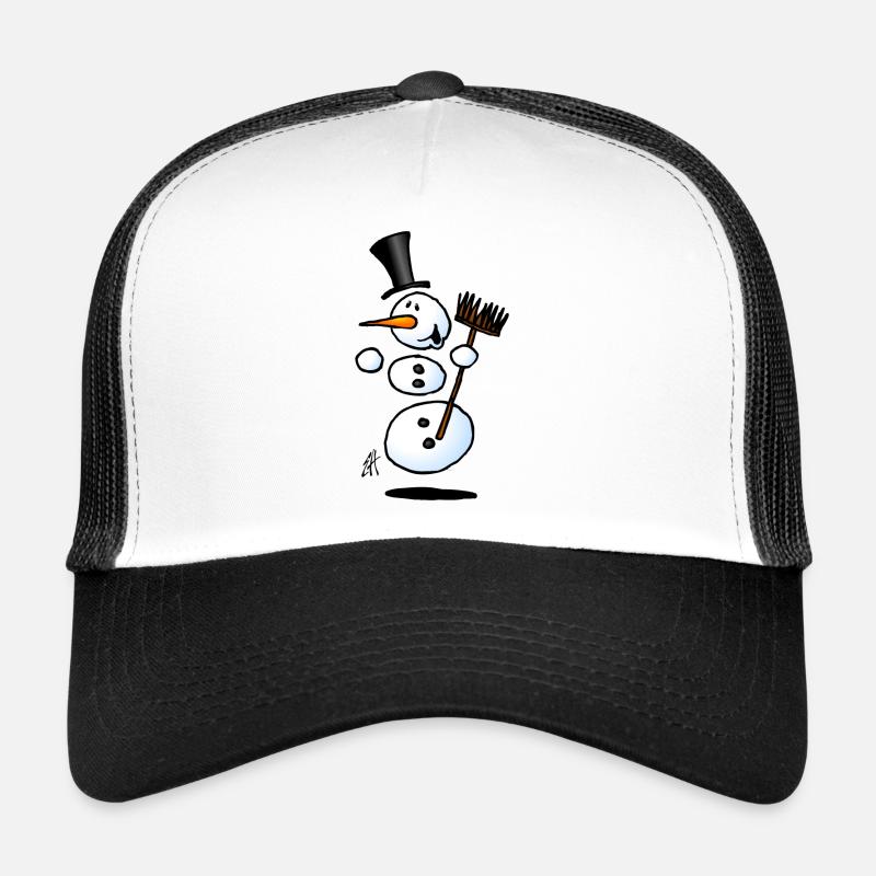 Dancing snowman - Trucker Cap - white/black