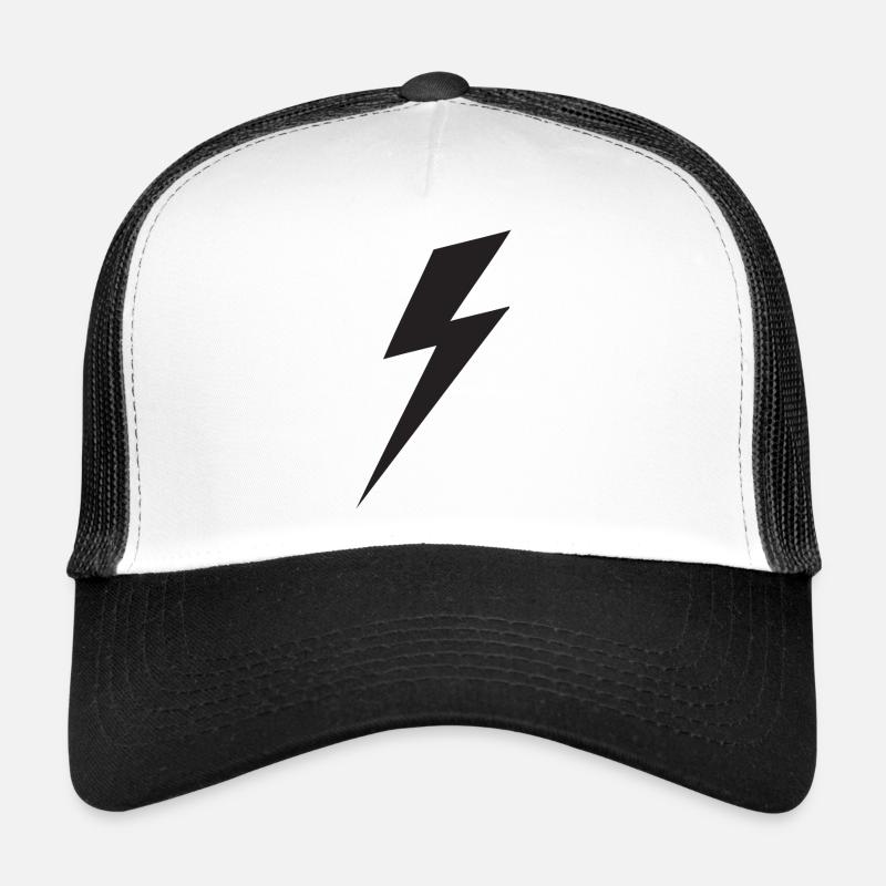 Lightning Bolt - Trucker Cap - white/black