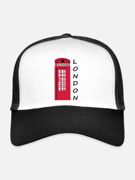 phone_box - Casquette trucker  - blanc/noir - Devant