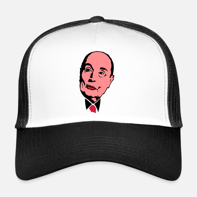 francois mitterrand president leader - Casquette trucker  - blanc/noir