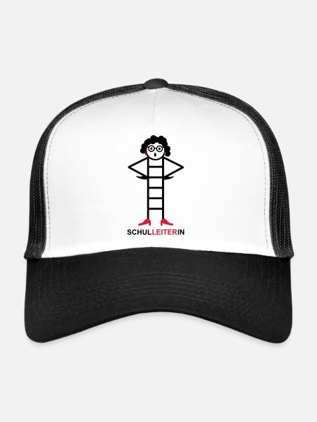 Directrice - Casquette trucker  - blanc/noir - Devant