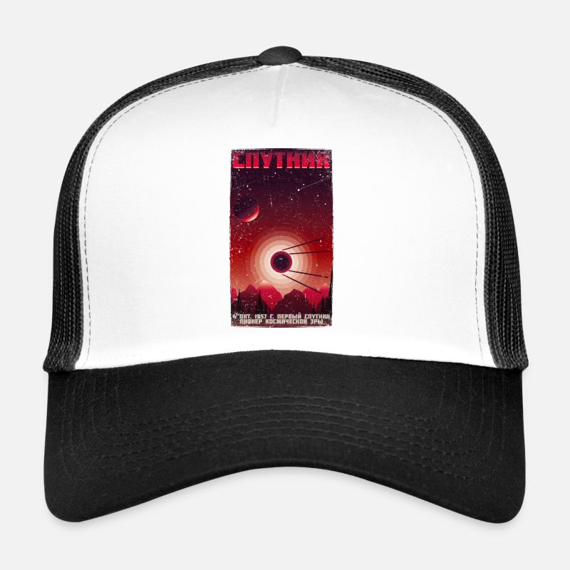 SPUTNIK Satellite Affiche vintage - Union soviétique Casquette trucker 