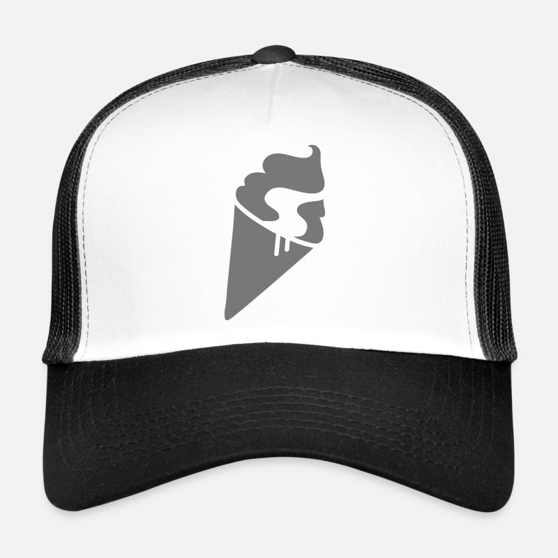 crème glacée stylisée dans un sac de cornet de crème glacée Casquette trucker 