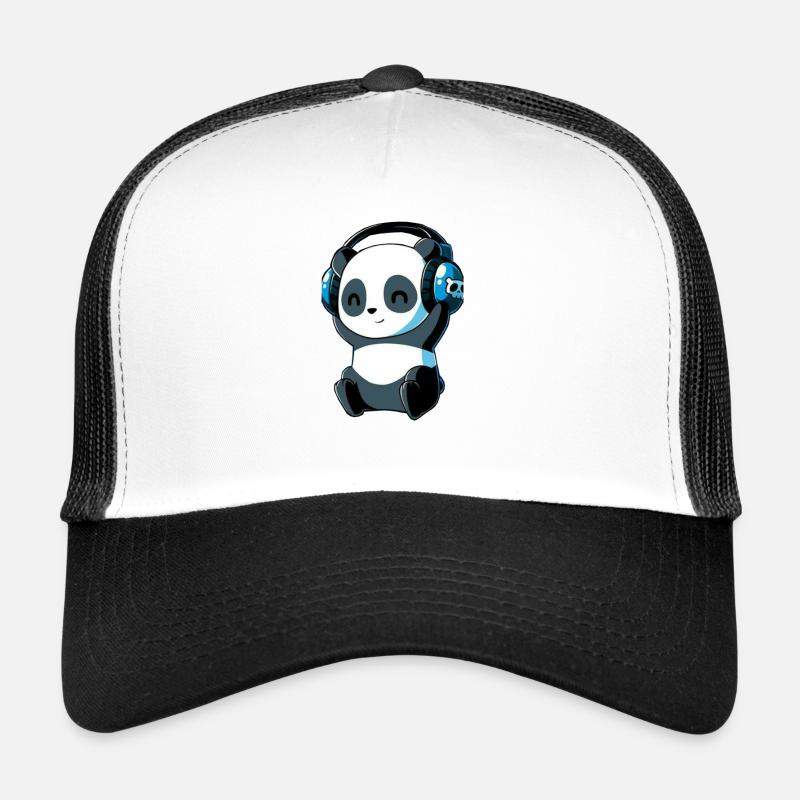 Cute Panda - Trucker Cap - Weiß/Schwarz