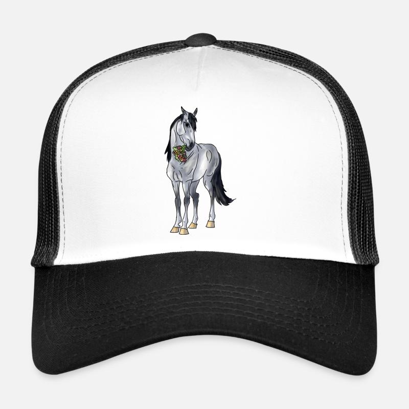süßes Pferd mit Blumenstrauß Trucker Cap