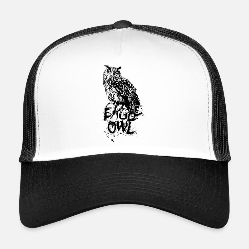Hibou grand-duc Uhu Eule Bubo Bubo Casquette trucker 