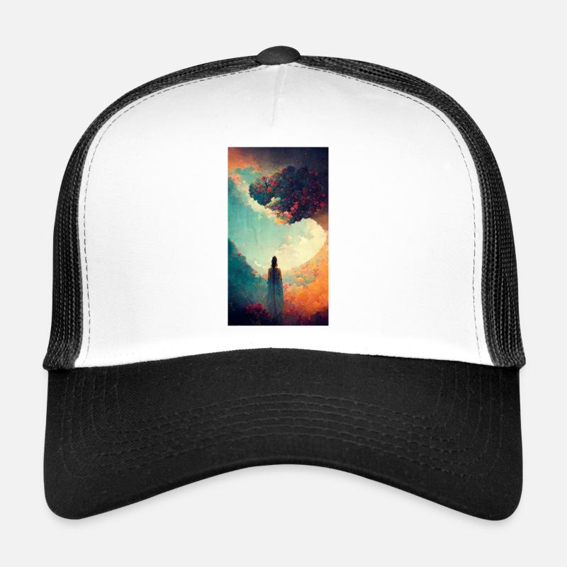 Friede - Trucker Cap - Weiß/Schwarz