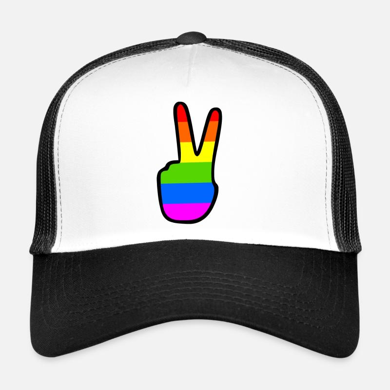 Lgbtq - Trucker Cap - Weiß/Schwarz