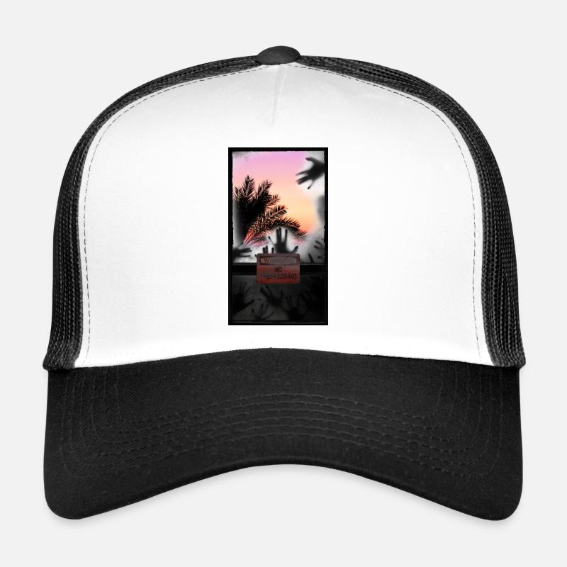 T-shirt forêt effrayante entrant cadeau interdit Casquette trucker 
