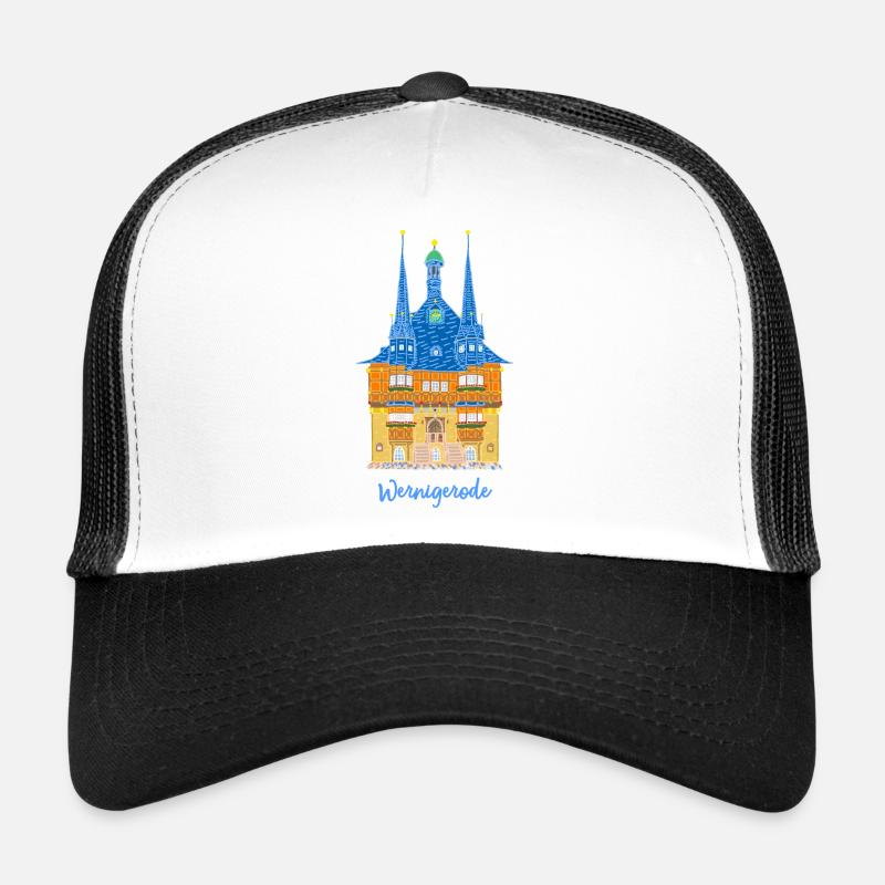 Wernigerode, town hall, half-timbered house East Germany Trucker Cap