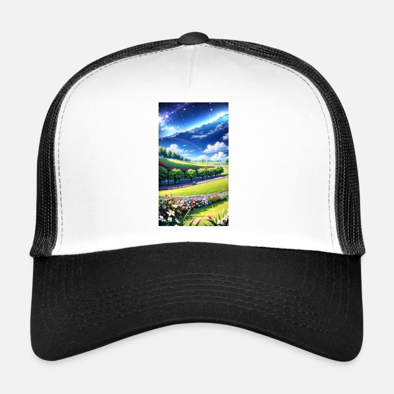 Landscape with 4 Areas, Generative AI Trucker Cap