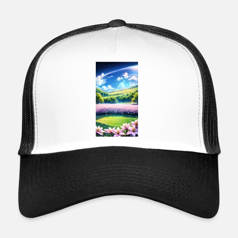 Landscape with 4 Areas, Generative AI Trucker Cap