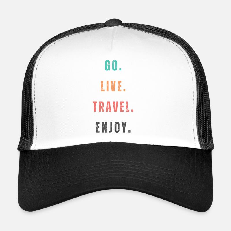 Reise - Trucker Cap - Weiß/Schwarz