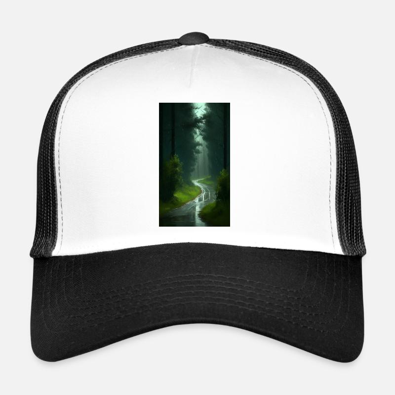 Forêt paisible - Casquette trucker - blanc/noir