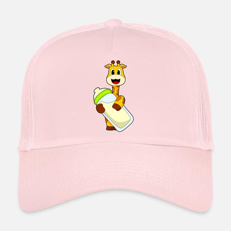 Giraffe Baby Bottle Milk Casquette trucker 