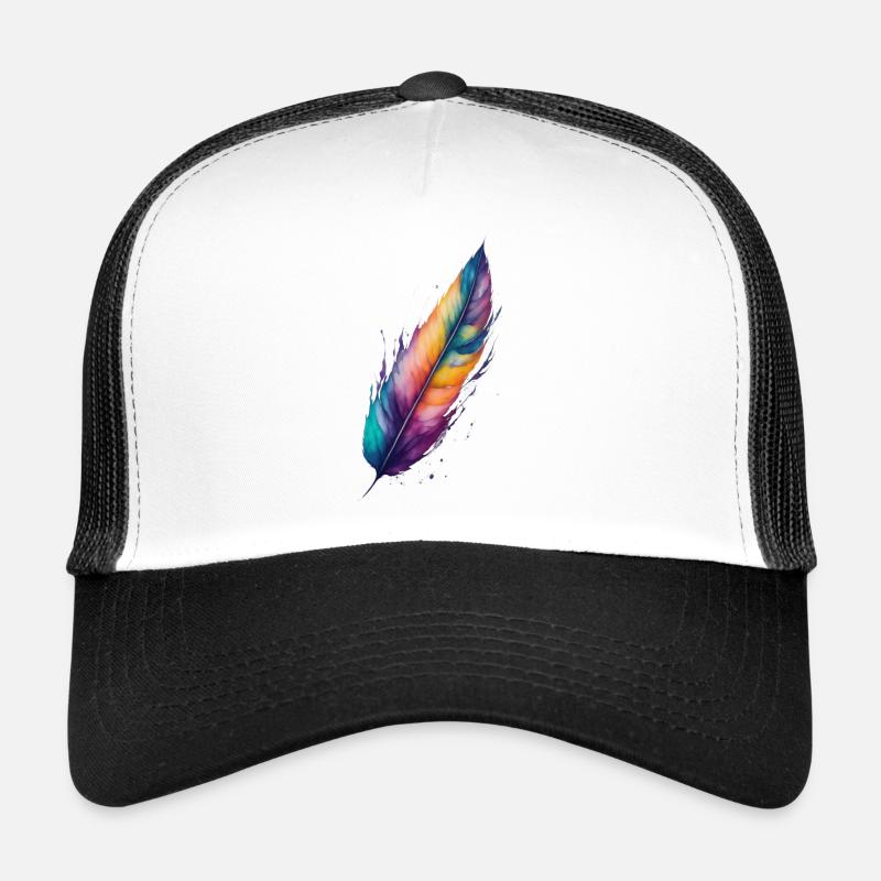 Feder - Trucker Cap - Weiß/Schwarz