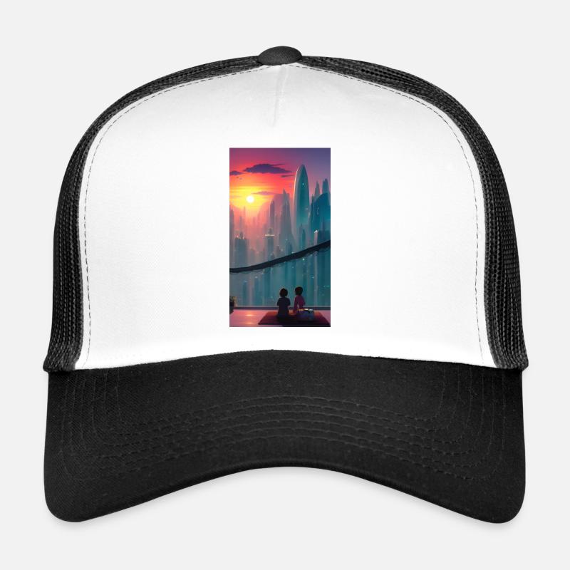 Cosmic reflection - Trucker Cap - white/black