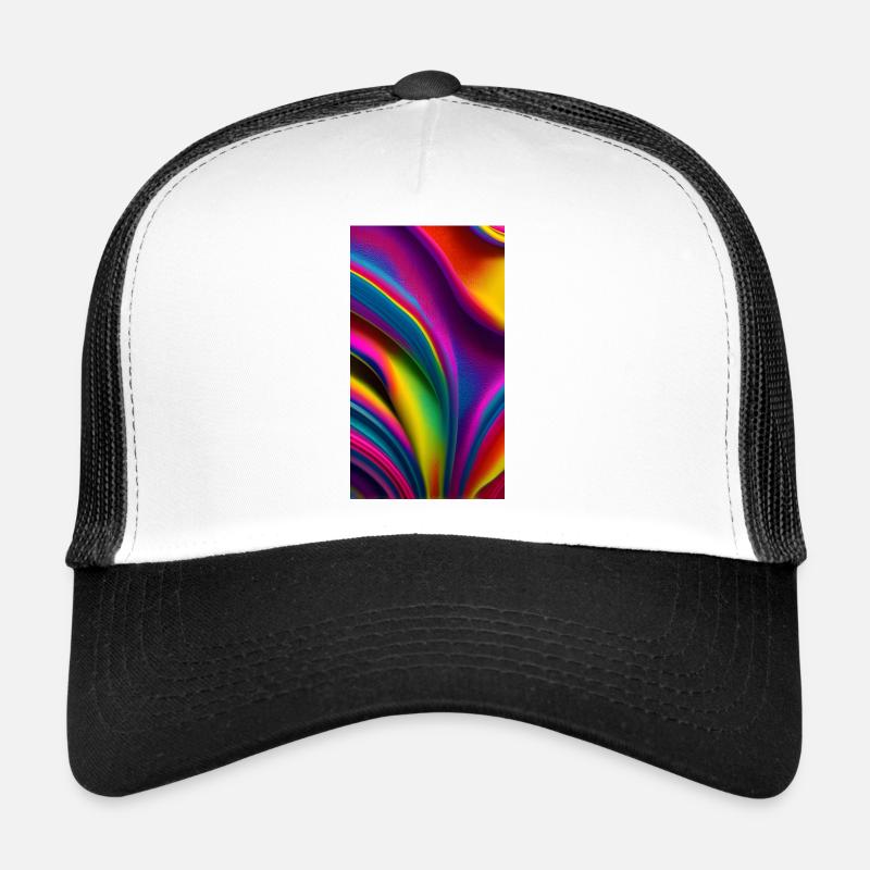 Farbexplosion der Abstraktion - Trucker Cap - Weiß/Schwarz