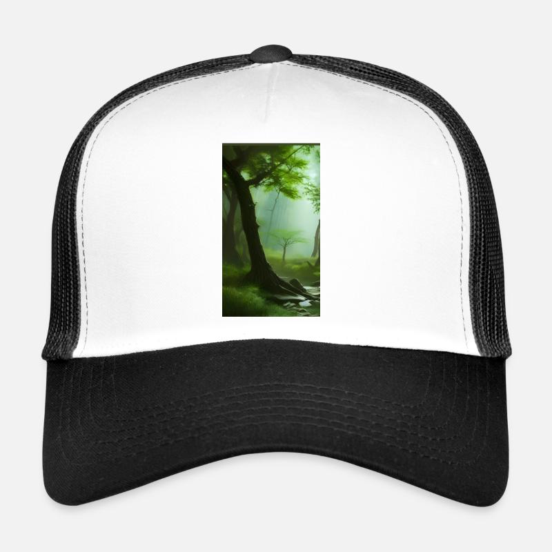Stiller Waldzauber - Trucker Cap - Weiß/Schwarz