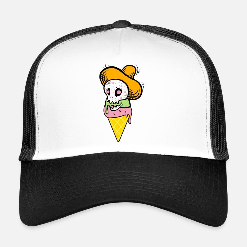Cornet de crème glacée drôle - Spooky Ice Cream Casquette trucker 