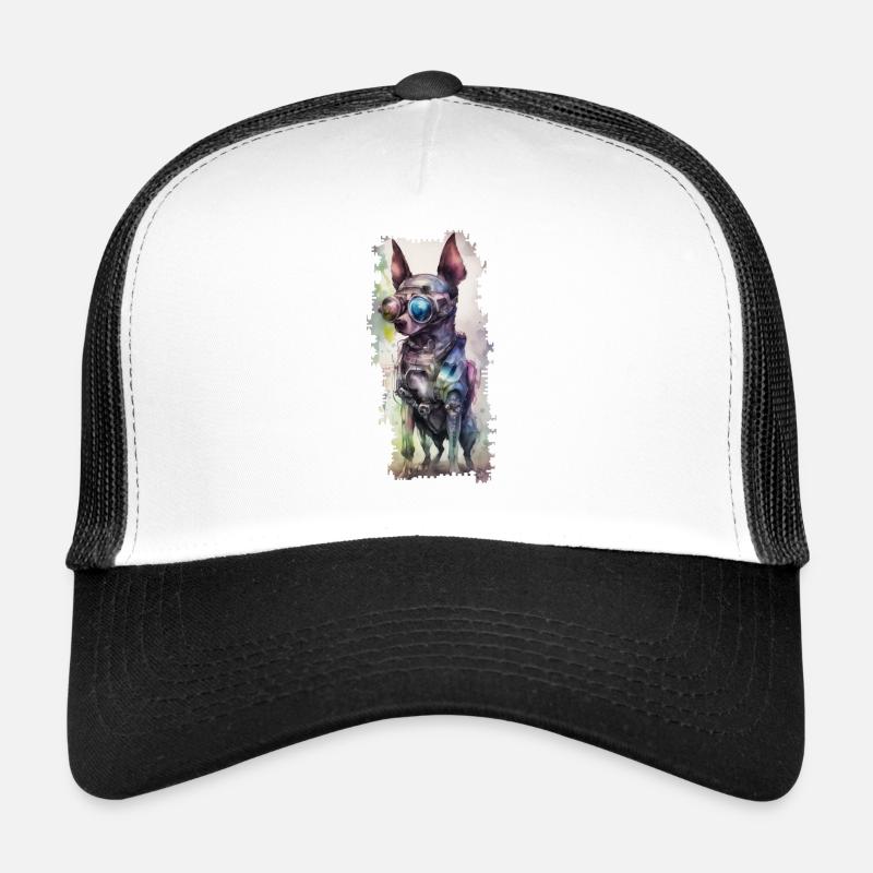 ChronoChaser // Cyberpunk Dog Trucker Cap
