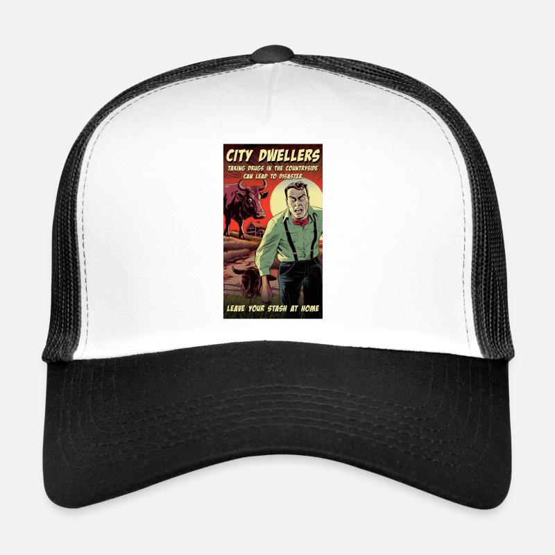 Affiche de blague rétro anti-drogue Casquette trucker 