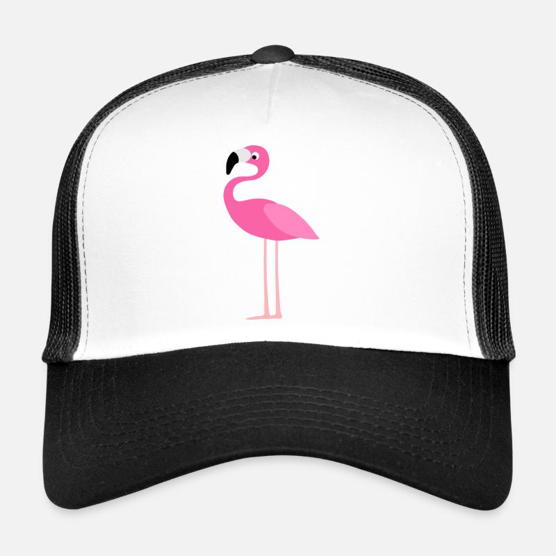 Flamant rose dans un style simple - oiseau rose Casquette trucker 