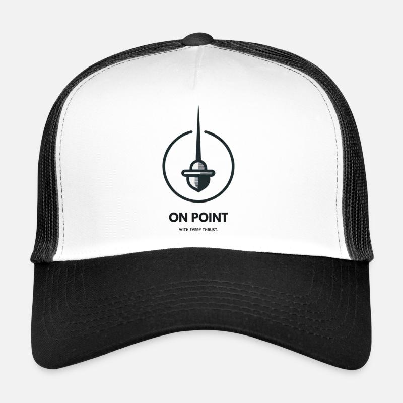 "Précis à chaque attaque", slogan escrime Casquette trucker 