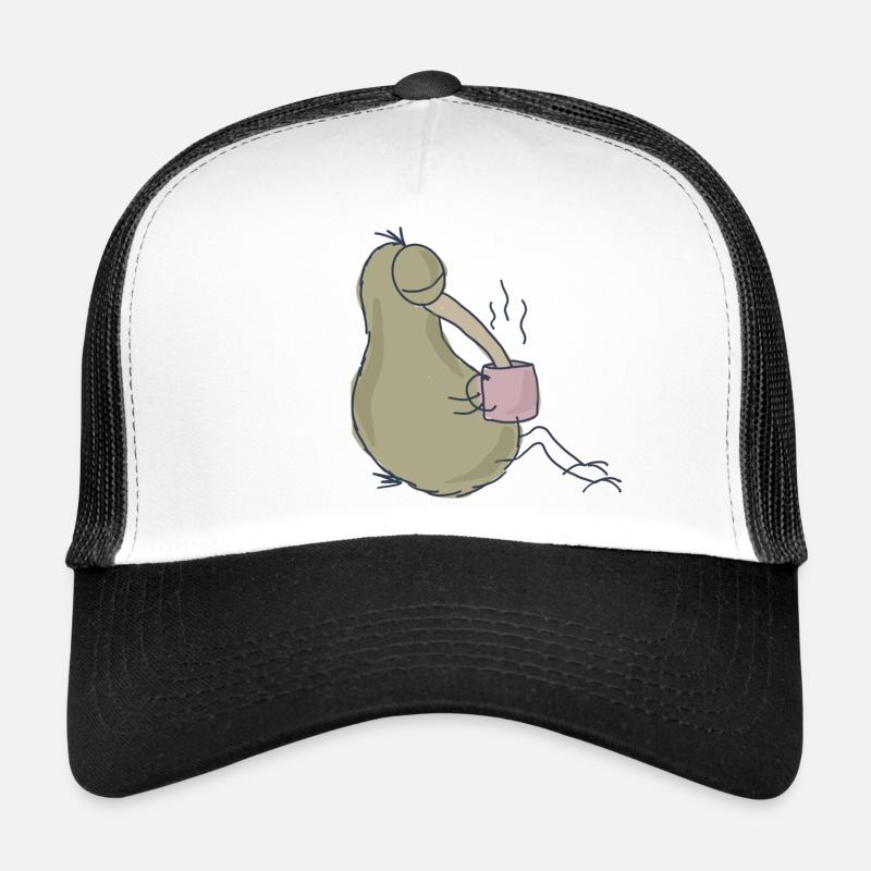 Kaffeekiwi - Trucker Cap - Weiß/Schwarz