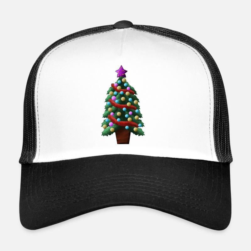 Christbaumaufkleber mit Kugeln Trucker Cap