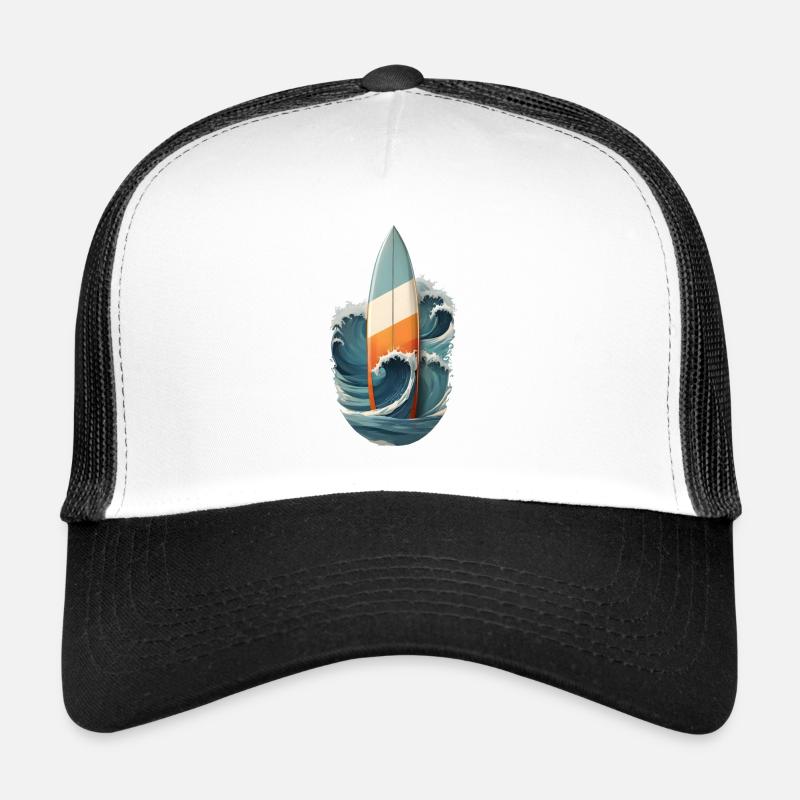 Surf the wave - Trucker Cap - white/black