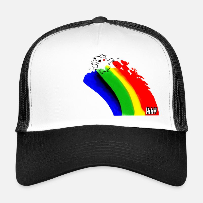 Réfléchissez moins, profitez plus - Casquette trucker  - blanc/noir