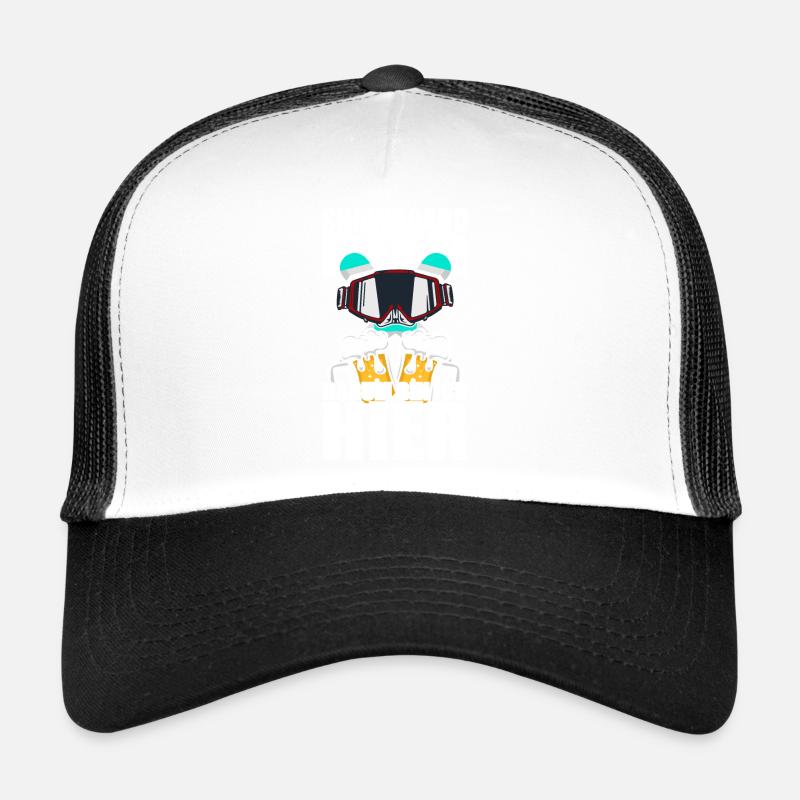 Lustiger Spruch Snowboard Bier darum bin ich hier Trucker Cap