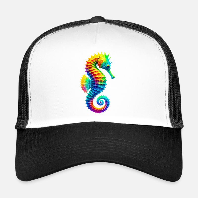 Seahorse - Trucker Cap - white/black
