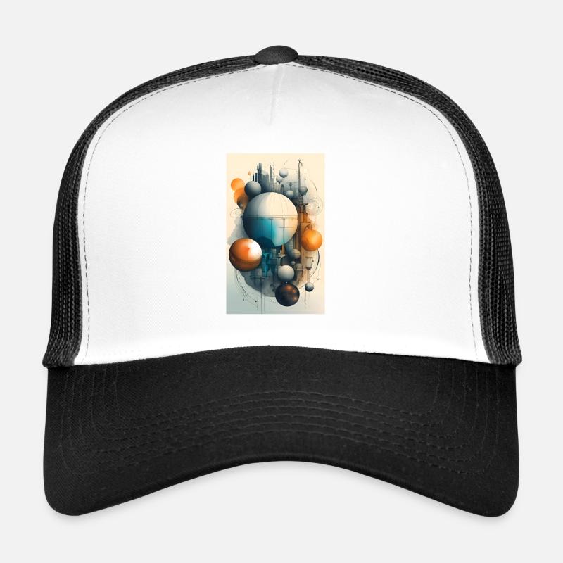 Ville abstraite d’orbes et de structures Casquette trucker 