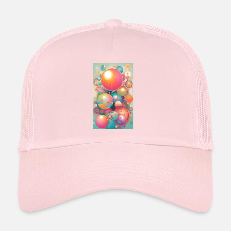 Happy geometric spheres Trucker Cap