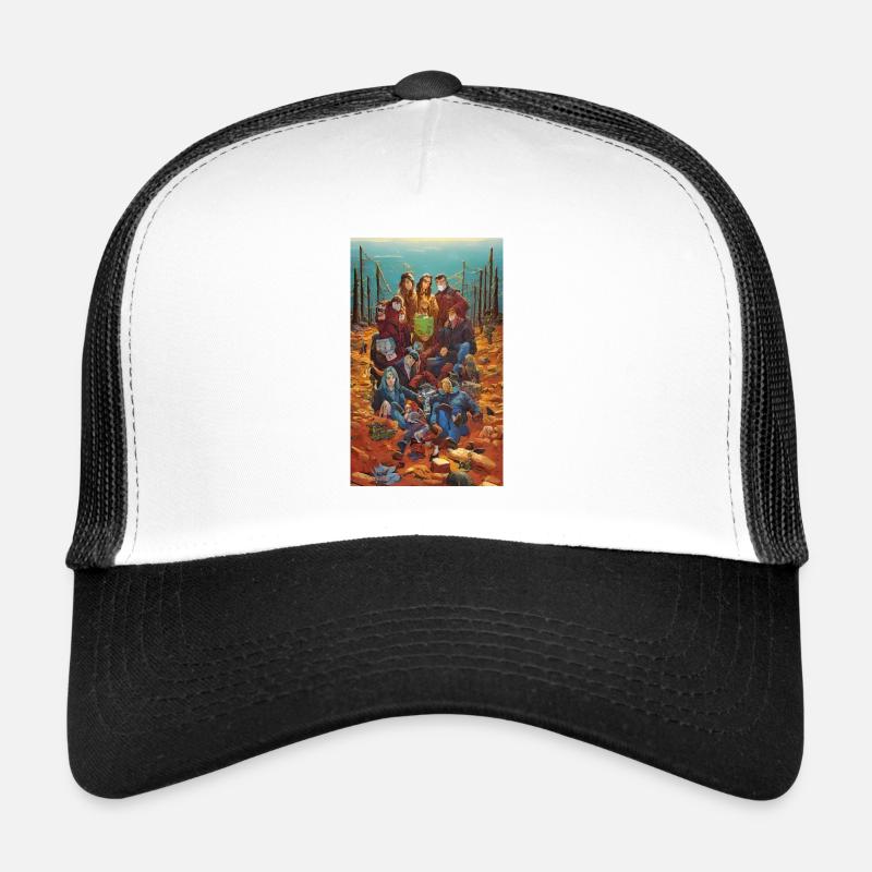 Étrange scène de pique-familial d’horreur Casquette trucker 