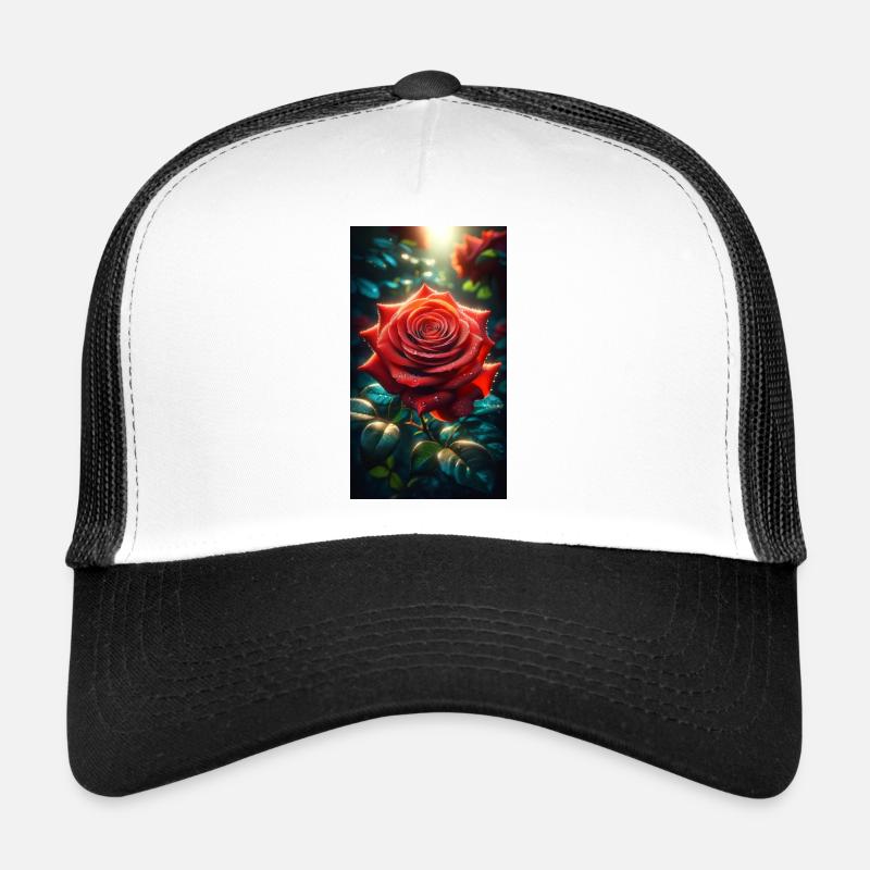 Rosen - Trucker Cap - Weiß/Schwarz