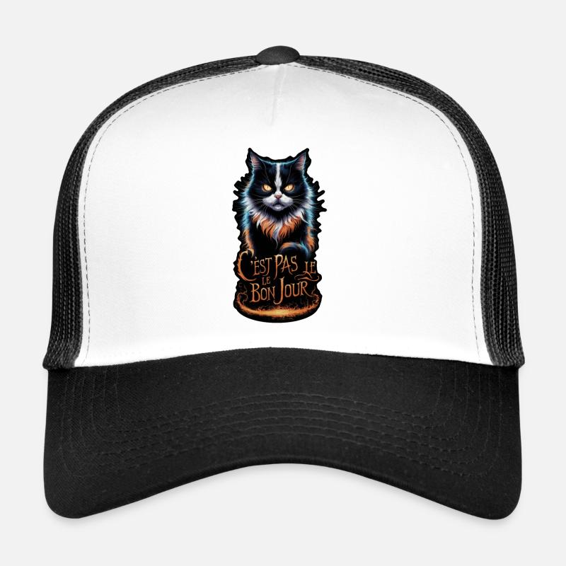 Chat en colere - pas le bon jour Casquette trucker 