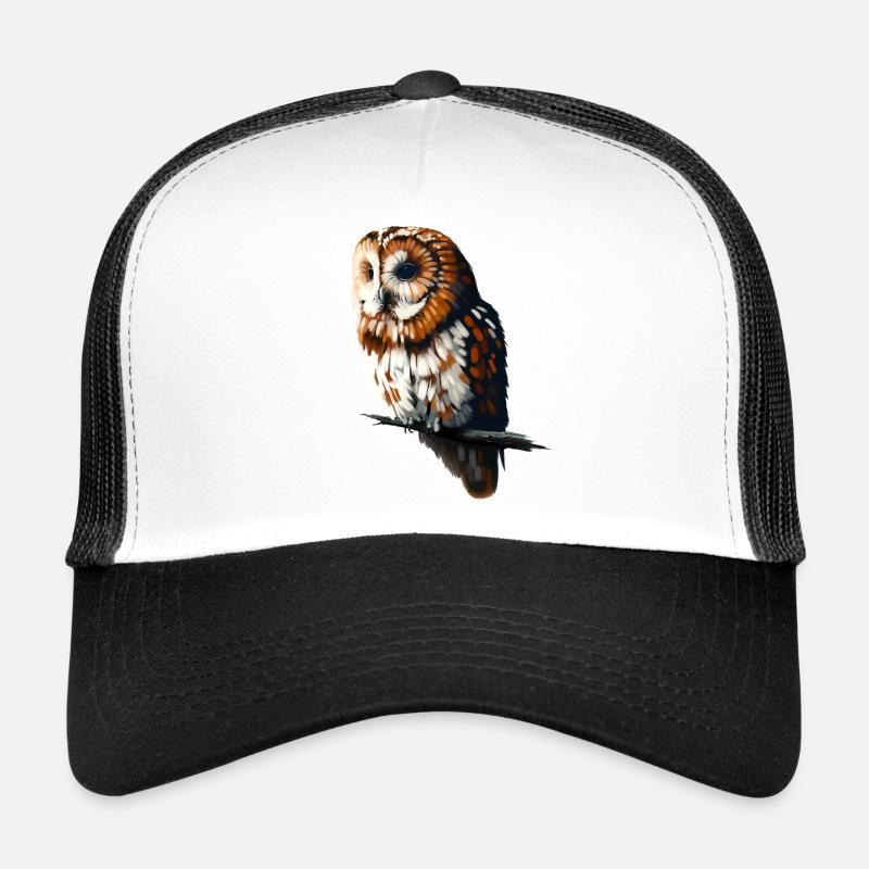 Tawny owl - Trucker Cap - white/black