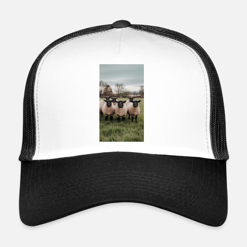 Moutons dans le pré Casquette trucker 